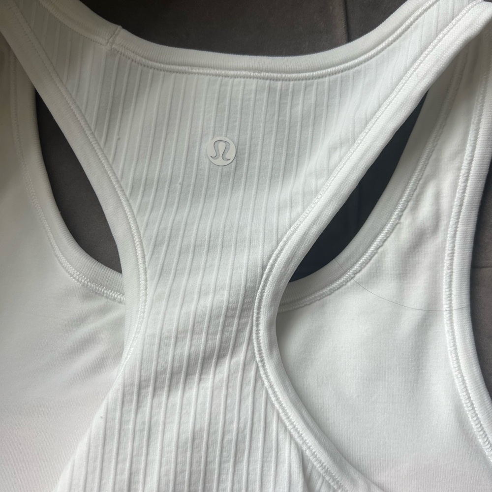 lululemon athletica Ribbed White Sports Bra